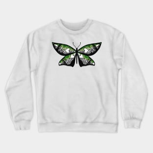 Fly With Pride: Aromantic Flag Butterfly Crewneck Sweatshirt